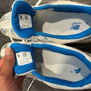 New Balance White and Blue Athletic Shoes